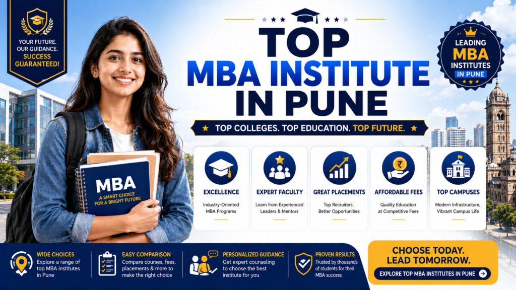 Top MBA Institute in Pune 2026 campus building and students