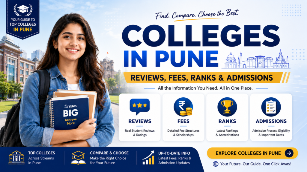 Panoramic view of top colleges in Pune campus for 2026 admissions, reviews, and fees