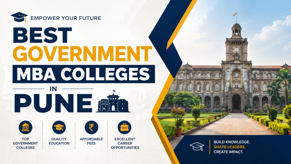 Panoramic view of a premier government MBA college campus in Pune like PUMBA for 2027 admissions