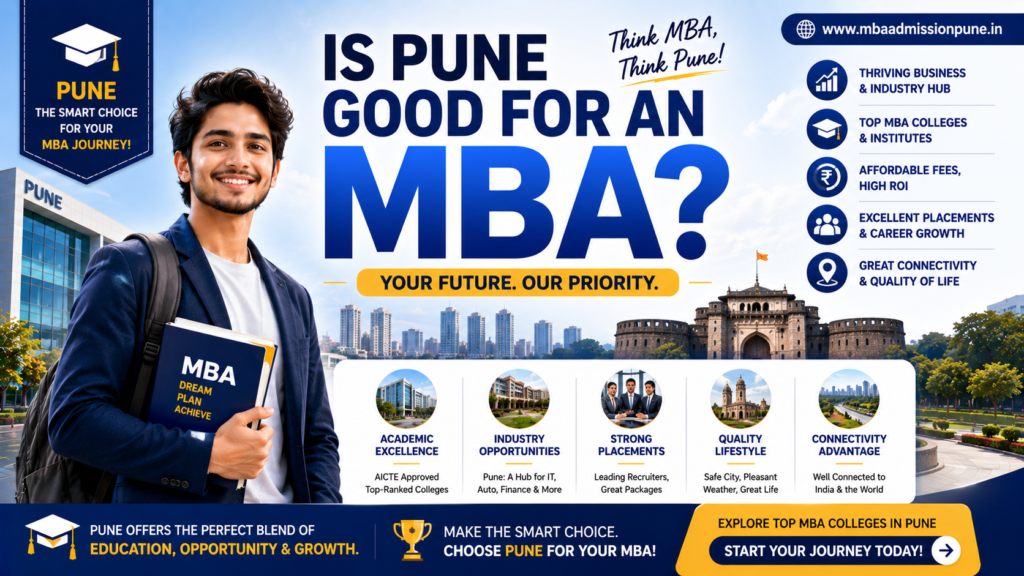 Comparison table of Pune vs Mumbai vs Bangalore for MBA with cost of living and ROI
