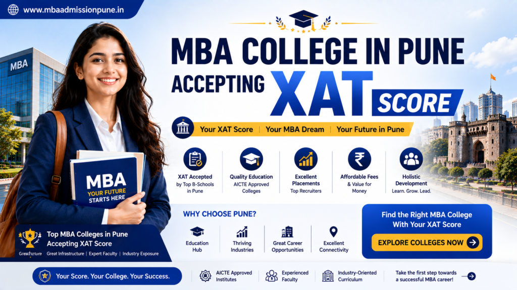 Top MBA colleges in Pune accepting XAT score comparison table with fees and cutoffs
