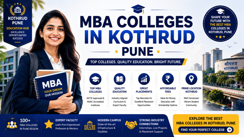 Top MBA Colleges in Kothrud Pune comparison table with fees and placements