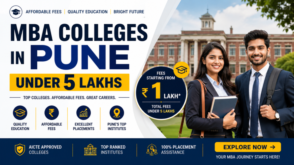 Top MBA colleges in Pune under 5 lakhs offering high ROI for 2027 admissions