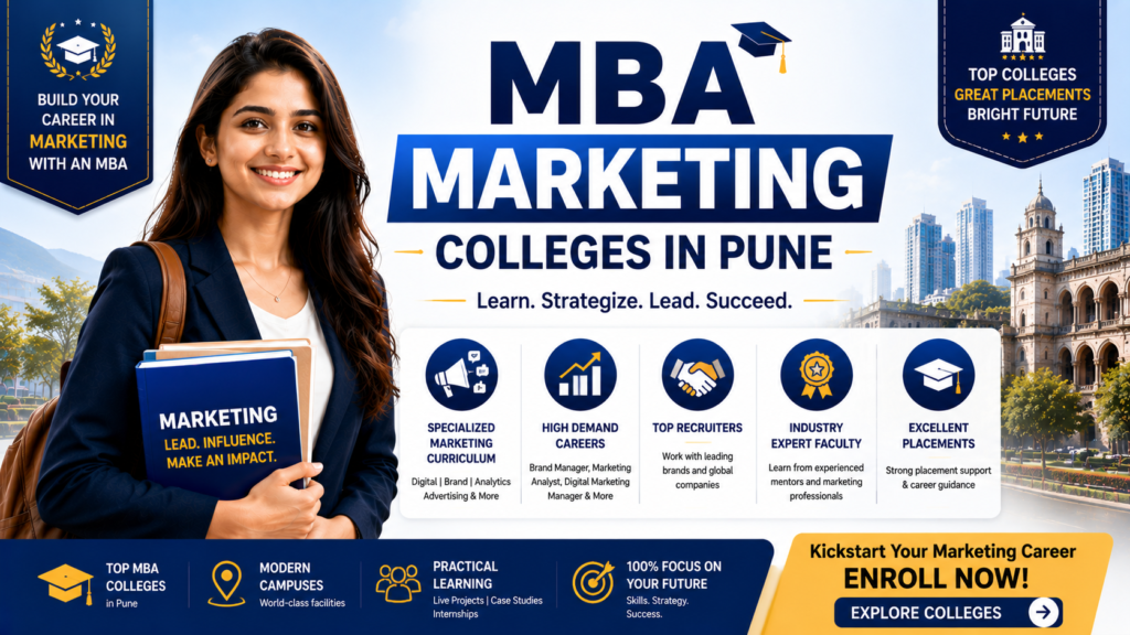 MBA students presenting a marketing strategy pitch at a top B-school in Pune