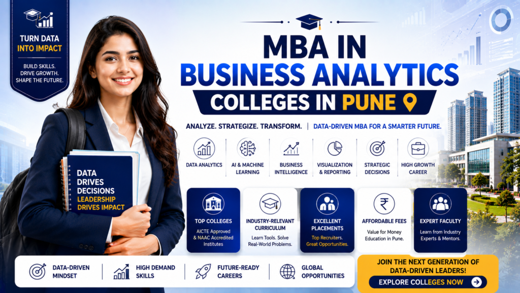 Top MBA in Business Analytics colleges in Pune comparison table with fees and placements