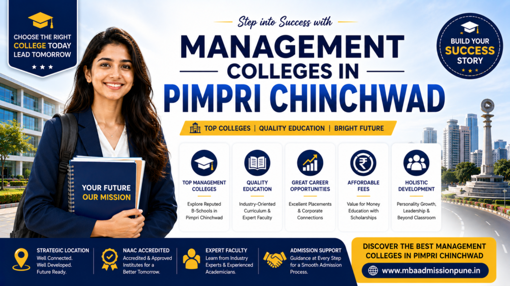 Top Management Colleges in Pimpri Chinchwad comparison table with fees and placements