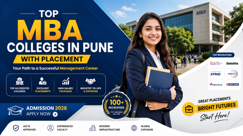 MBA students celebrating final placement offers at a top B-school in Pune