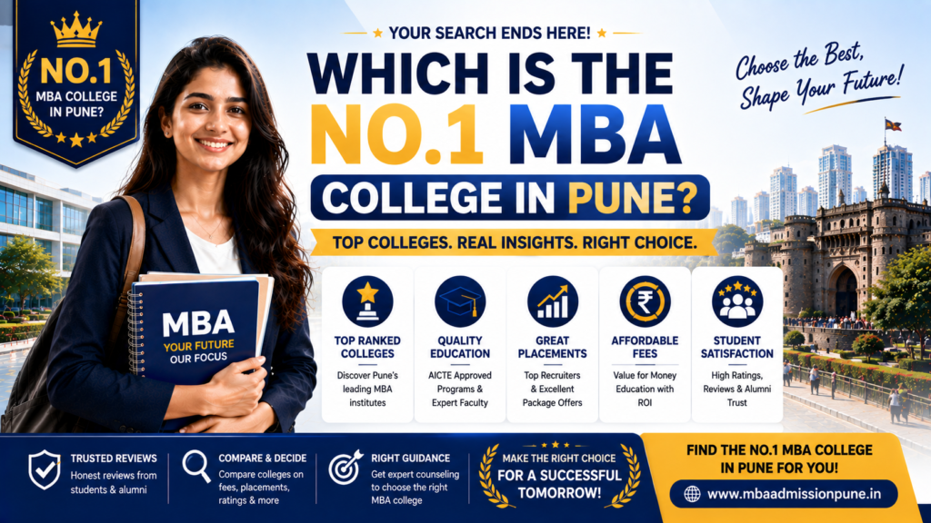 Comparison table of the No 1 MBA college in Pune with fees and placements